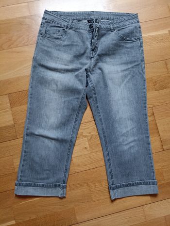 Pantacourt jean gris femme - 40