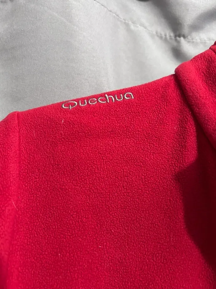Polaire Quechua Decathlon Enfant - Rouge - Taille 12 ans - photo numéro 2