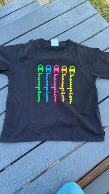 T shirt manches courtes Champion noir fille taille 11/12 ans