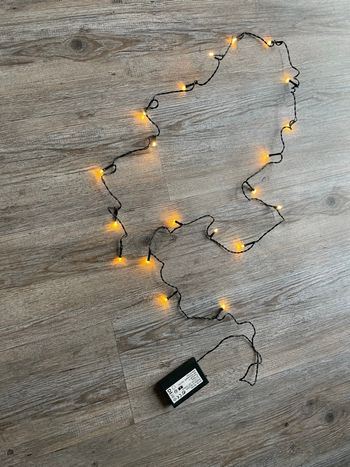 Guirlandes led jaunes 2m20 à piles