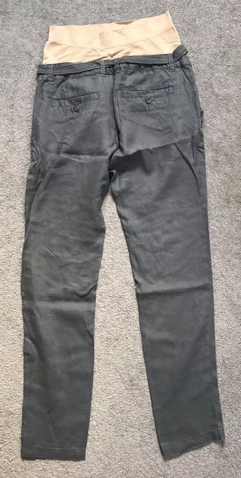 Pantalon de grossesse en lin gris 36