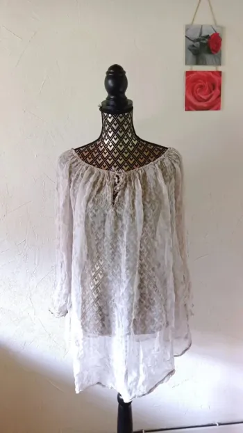 🌸Blouse ample transparente, taille 42