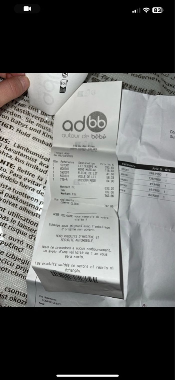 Lit à barreaux stokke mini+matelas,voile de lit mobile drap - photo numéro 8