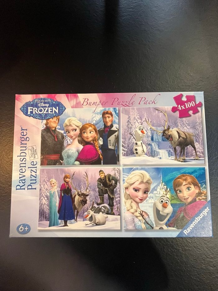 Lot de 4 puzzles La Reine des Neiges – 4 x 100 pièces - photo numéro 2