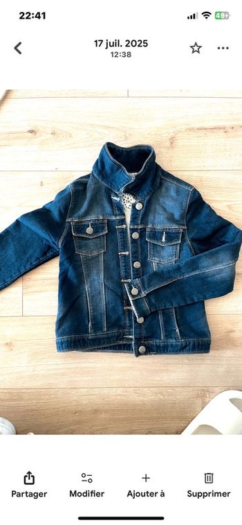 veste en faux jeans taille 146/152