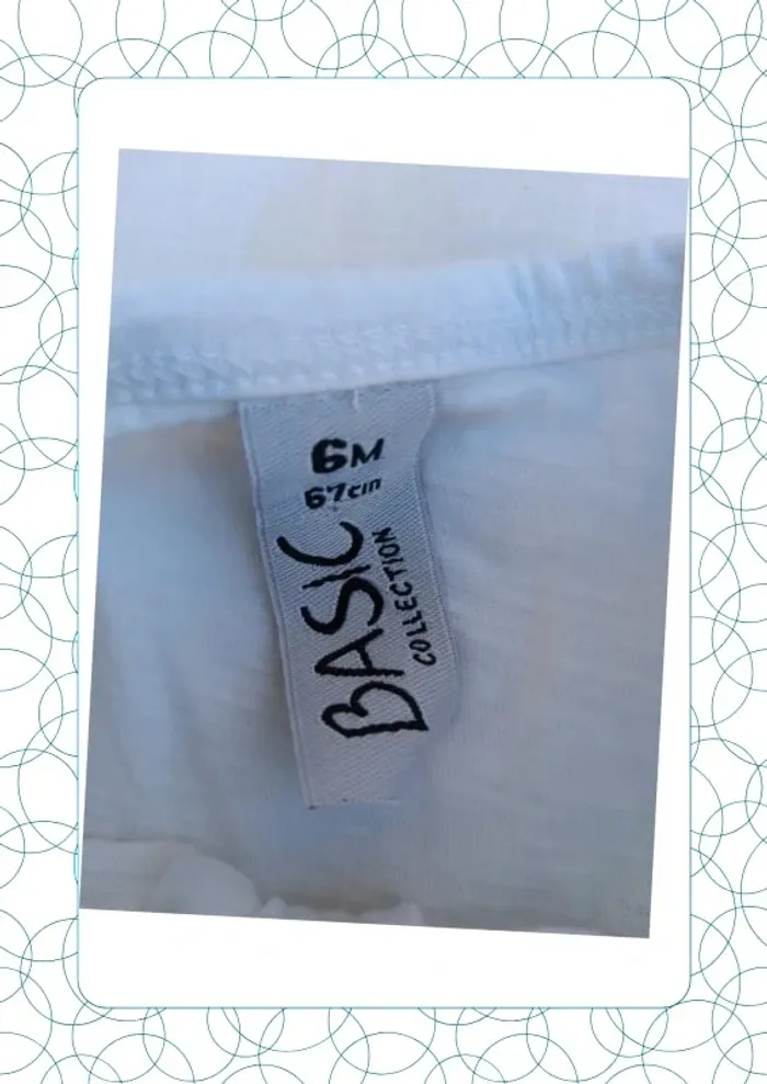 Tee shirt 6 mois Basic collection - photo numéro 3