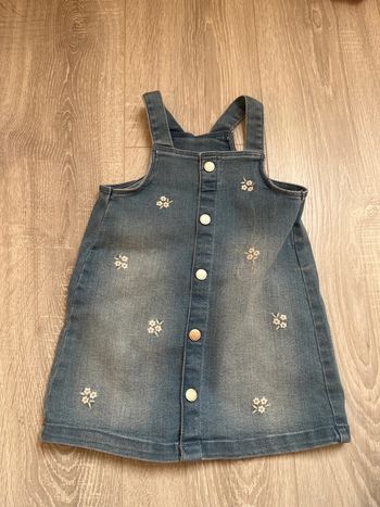 Robe tablier en jean bébé fille 9-12 mois