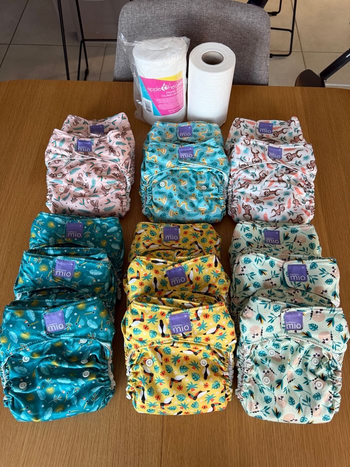 Lot 15 Couches lavables TE1