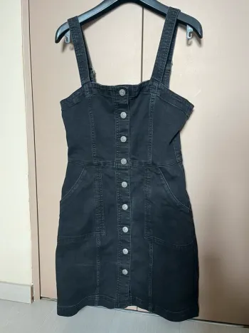 robe salopette en jeans noir hm