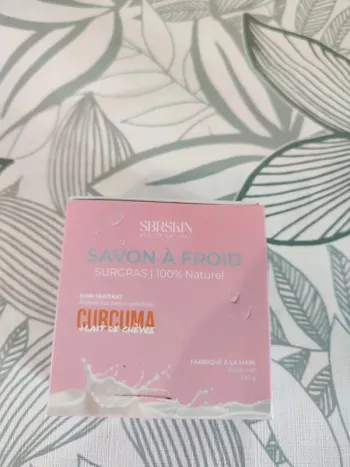 Sbrskin savon à froid surgras 100% naturel  curcuma valeur 20€ 100 gr