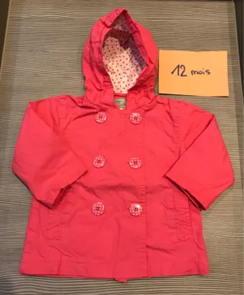 Veste rose demi saison 12 mois Premaman