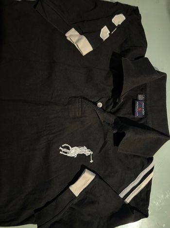 Polo Sport Ralph Lauren noir enfant L 14-16 ans Big Pony TBE