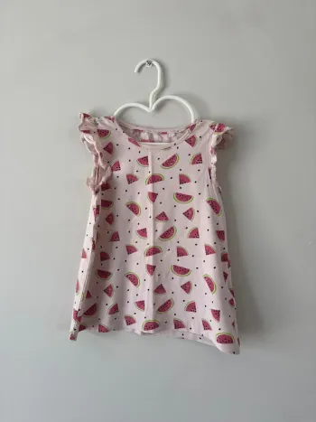 👚 T-shirt pastèque- fille -5 ans -110-116 cm - lupilu-très bon état