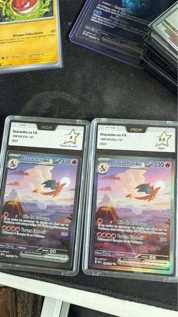 Lot de 2 dracaufeu 199/165 grade pca