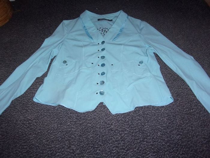 Veste COLLECTION PRIVEE 202 turquoise fluide 42 TBE