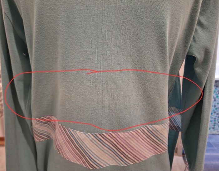 Pull cache-coeur turquoise et blanc rayé - photo numéro 8