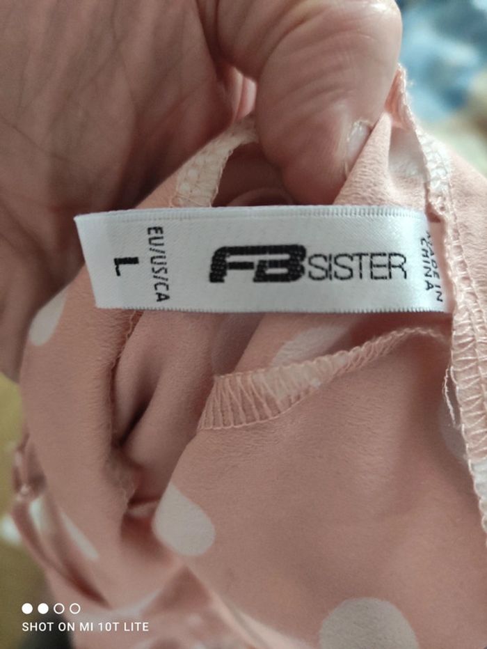 Combishort rose et blanc - photo numéro 3