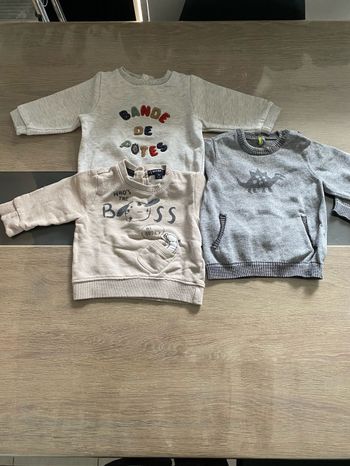 Lot de 3 pulls taille 9 mois