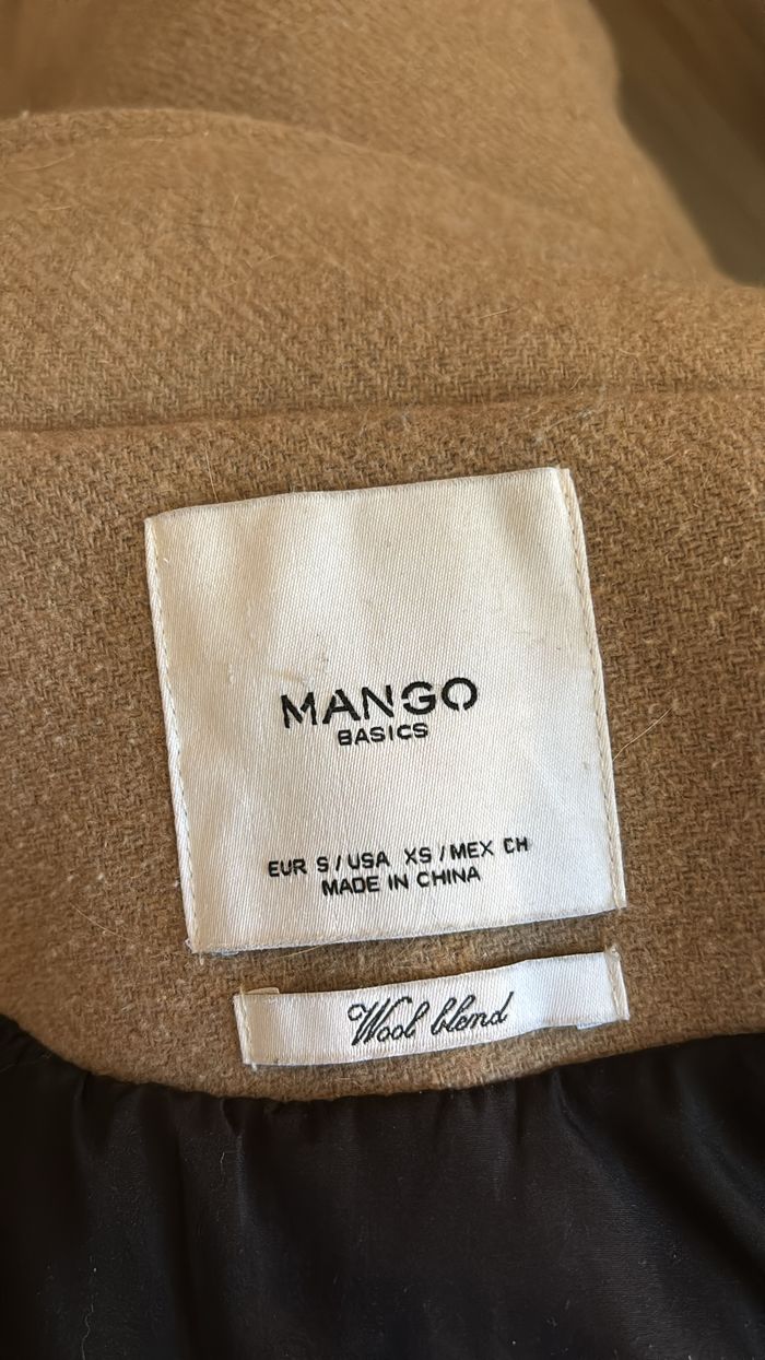 Manteau marron avec capuche fourrure Mango T36 - photo numéro 5