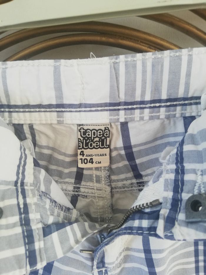 Bermuda à carreaux Tape à l'oeil Taille 4 ans - photo numéro 3