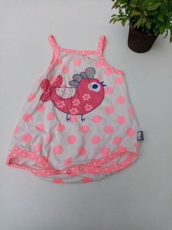 Bodie  a bretelles, fille, 6 mois, petit béguin