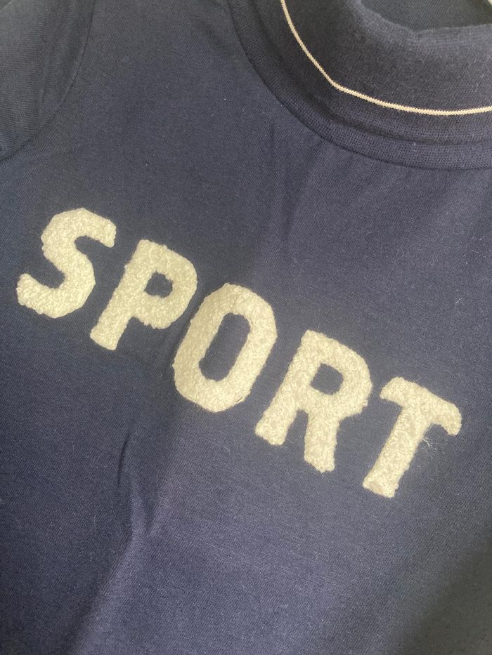 T-shirt manches longues Sergent Major garçon 5 ans col roulé bleu marine neuf - photo numéro 3