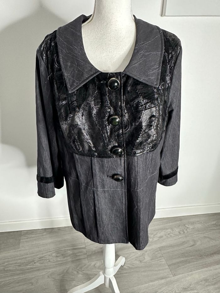 Blazer gris foncé et noir S.Quise T46 3XL