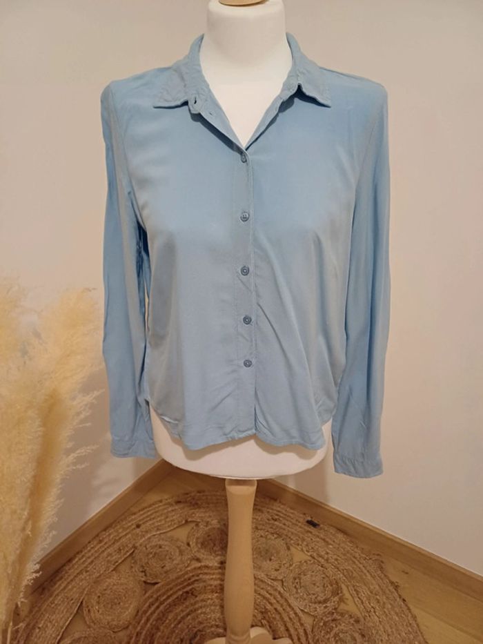 Chemise bleue claire boutonnée Jacqueline De Yong taille S 36 - photo numéro 7