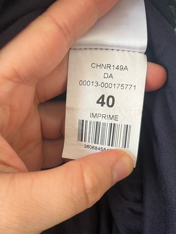 Robe Naf Naf taille 40 bleue à pois blancs - photo numéro 4