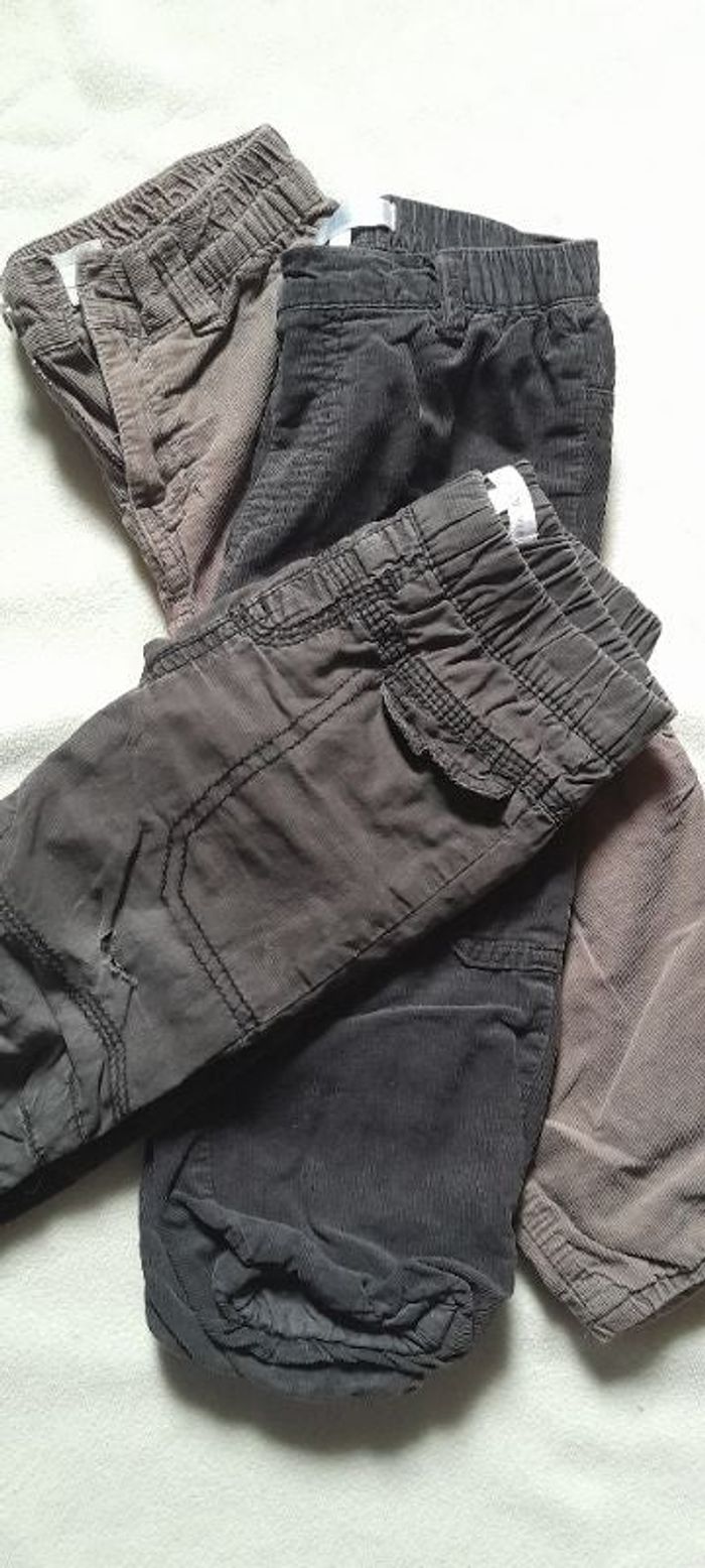 Lot 3 pantalons dont 2 côtelés 18-24 mois