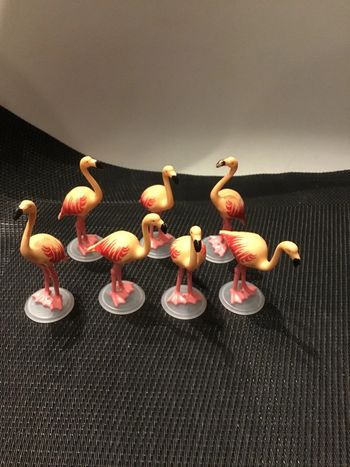 Playmobil lot 7 figurines flamants roses Wiltopia avec socle très bon état comme neuf