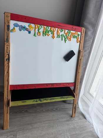 👶Grand tableau en bois  - lettres aimantées - bon état - à partir de 3 ans - Jeujura