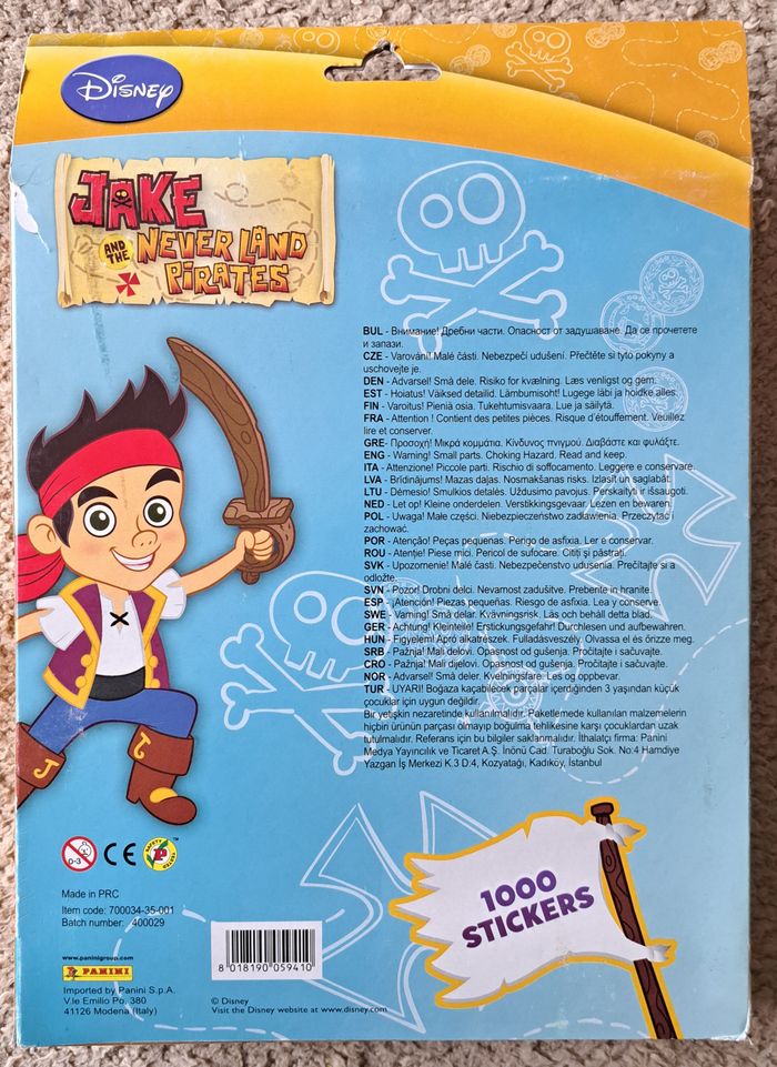 🃏 Lot de 1000 autocollants Disney Jake et les Prirates du Pays Imaginaire - Panini - neuf - photo numéro 2