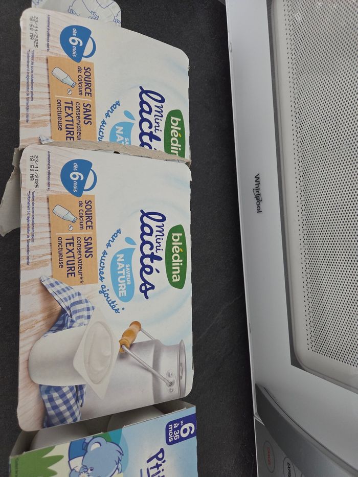 Mini lactés bledina et brassés Nestlé nature