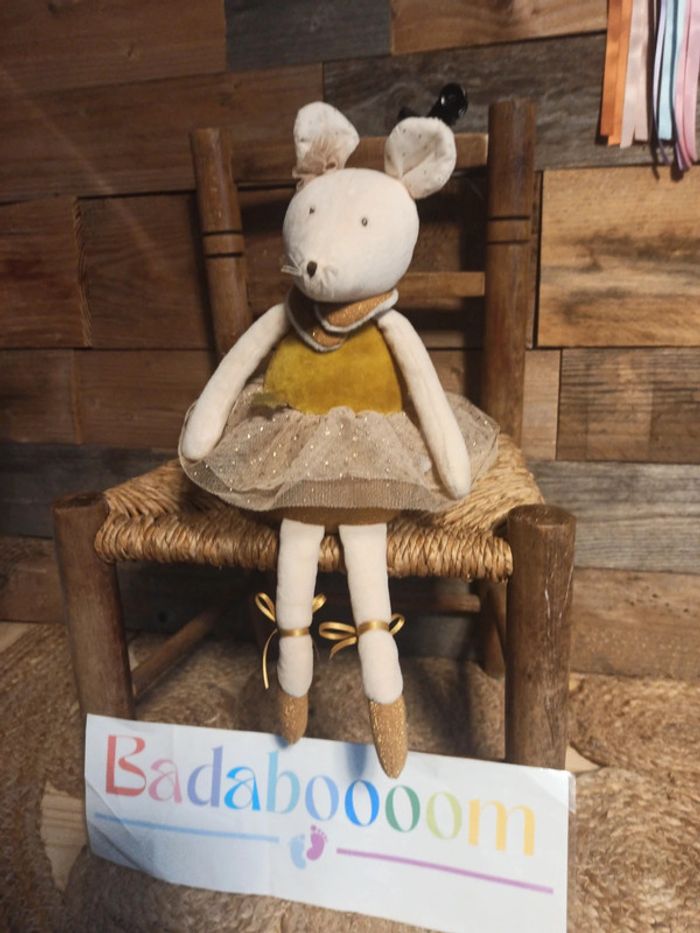 Peluche souris musicale moulin roty la petite école de danse tbe - photo numéro 2
