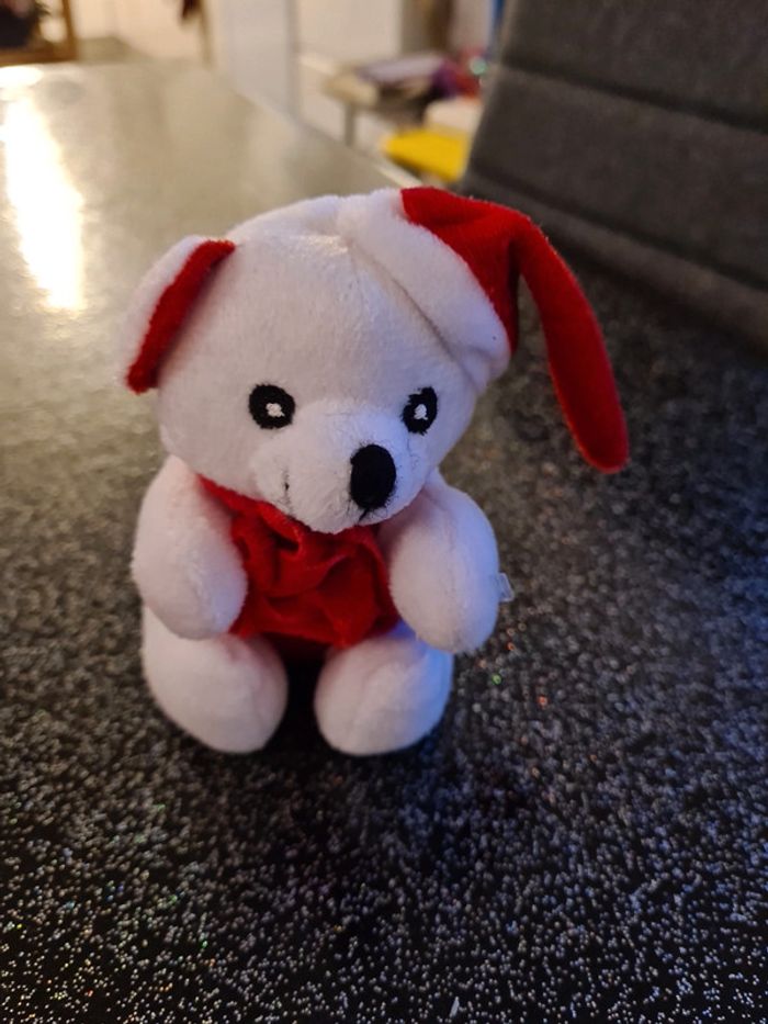 Peluche nounours 12 cm Noël