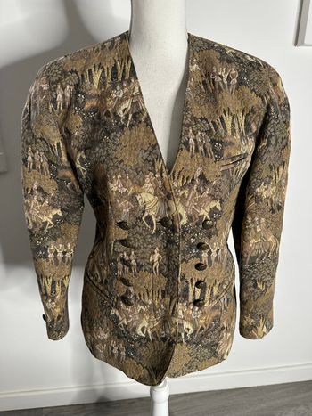 Blazer tapisserie médiévale Schneiders Vintage T42 XL