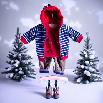 CATIMINI - ENSEMBLE 5P BÉBÉ GARCON AVEC GILET RÉVERSIBLE & BOTTILLONS FOURRÉS 3M