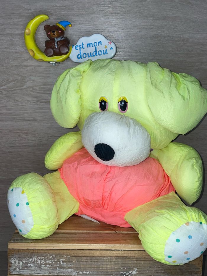 BKN08 doudou chien 🐶 ours en toile