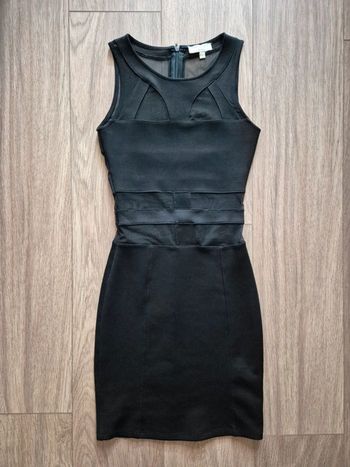 Robe noire moulante transparence bershka