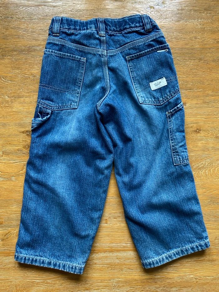 Jean avec doublure en flanelle rouge à carreaux taille 4 ans - photo numéro 3