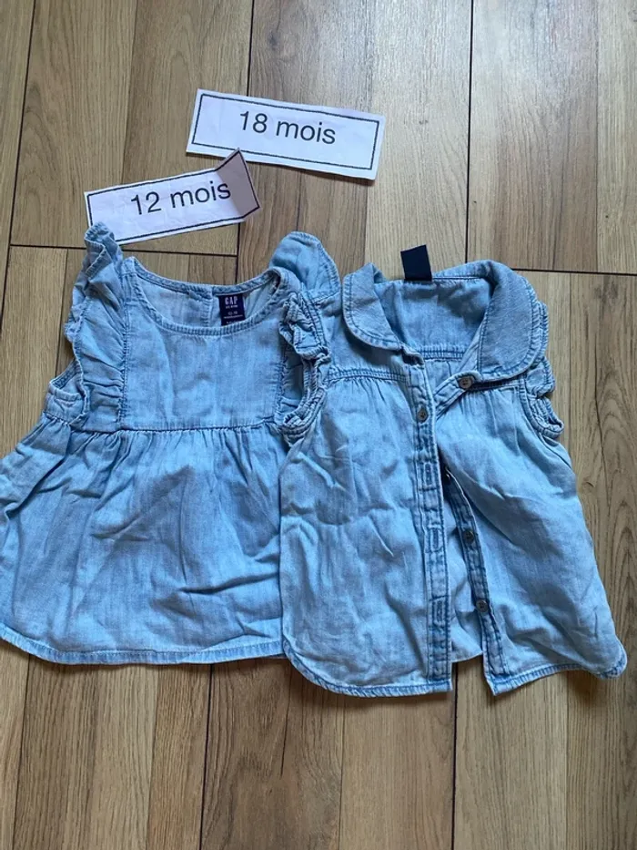 Blouse chemises sans manches gap 12 18