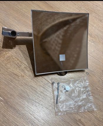 Miroir Eclips chromé carré lumineux