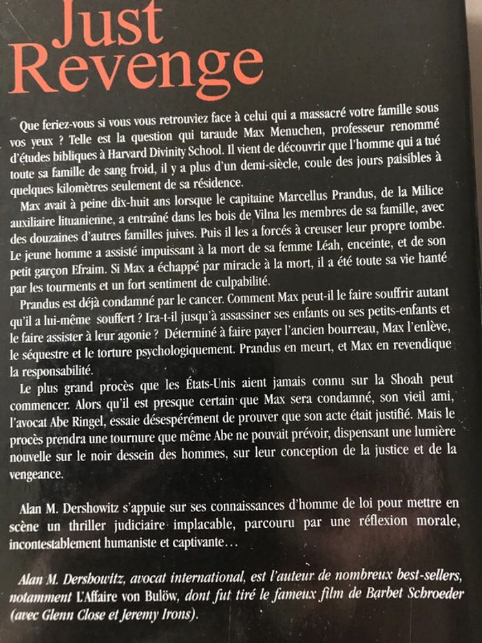 Livre Just Revenge - photo numéro 2