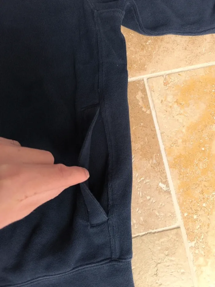 Veste pull zippée Ralph Lauren homme M marine logo rouge excellent état - photo numéro 8