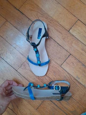 Sandales tongues lollipops 36 bleu fantaisie femme fille printemps été Neuf
