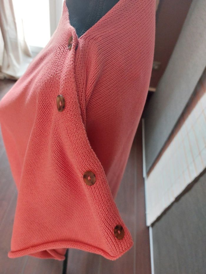 Pull manches courtes corail - photo numéro 3