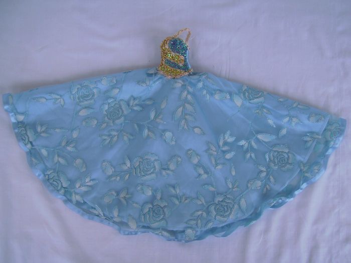 Robe de soirée bleu pour poupée Barbie - Créateur - photo numéro 9