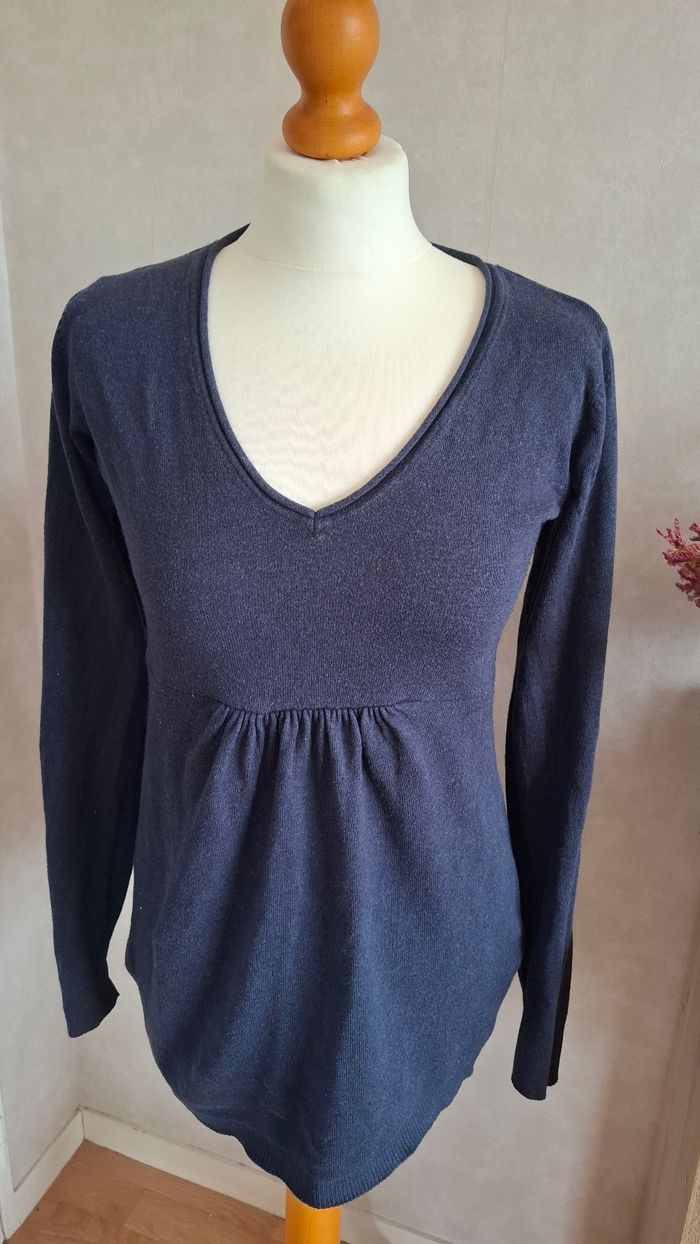 Pull maternité bleu
