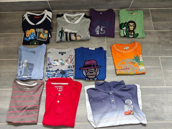 Lot 11 t-shirts MC 7/8 ans